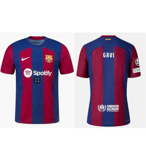 Women 2023-24 Barcelona GAVI Home Red and Blue Authentic Jersey Women 2023-24 Barcelona GAVI Home Red and Blue Authentic Jersey