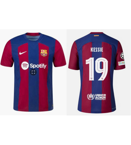 2023-24 Barcelona KESSIE 19 Home Red and Blue Replica Jersey