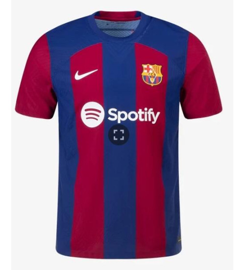 Youth CUSTOM 2023-24 Barcelona Home Red and Blue Authentic Jersey