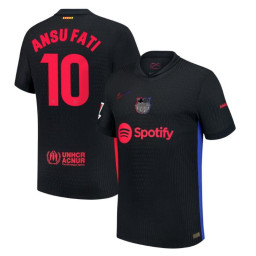 Youth Barcelona Away 2024/25 Ansu Fati 10 Authentic Black Jersey