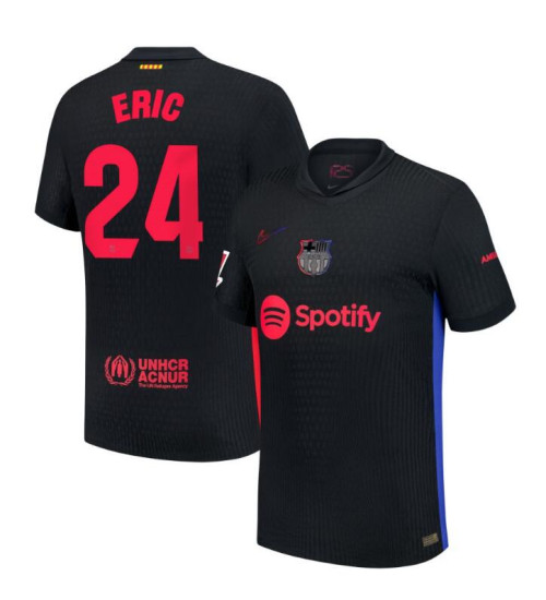 Women Barcelona Away 2024/25 Eric 24 Replica Black Jersey