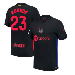 Barcelona Away 2024/25 Kounde 23 Authentic Black Jersey