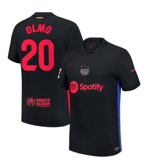 Barcelona Away 2024/25 Olmo 20 Authentic Black Jersey