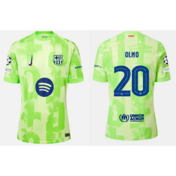 Youth Barcelona Third 2024/25 Olmo 20 Replica Green Jersey