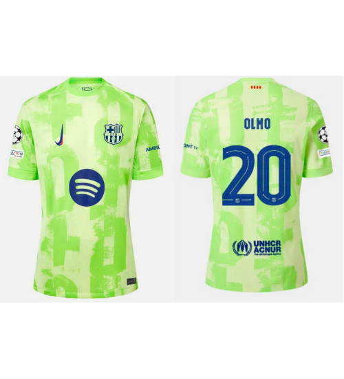 Women Barcelona Third 2024/25 Olmo 20 Replica Green Jersey