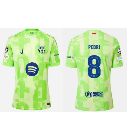 Youth Barcelona Third 2024/25 Pedri 8 Replica Green Jersey
