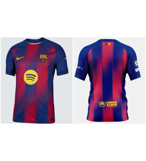 Customize 2025-2026 Barcelona Replica Blue and Red Home Jersey