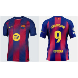 2025-2026 Barcelona LEWANDOWSKI 9 Authentic Blue and Red Home Jersey 2025-2026 Barcelona LEWANDOWSKI 9 Authentic Blue and Red Home Jersey