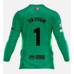 2025-2026 Barcelona TER STEGEN 1 Green Goalkeeper Jersey