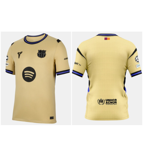 Customize 2025-2026 Barcelona Authentic Yellow Away Jersey