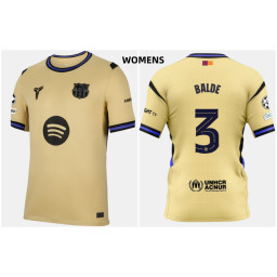 Women's 2025-2026 Barcelona BALDE 3 Authentic Yellow Away Jersey